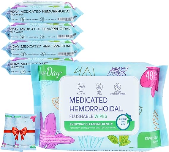 Ten Travel Packs of Medicated Wipes for Hemorrhoids