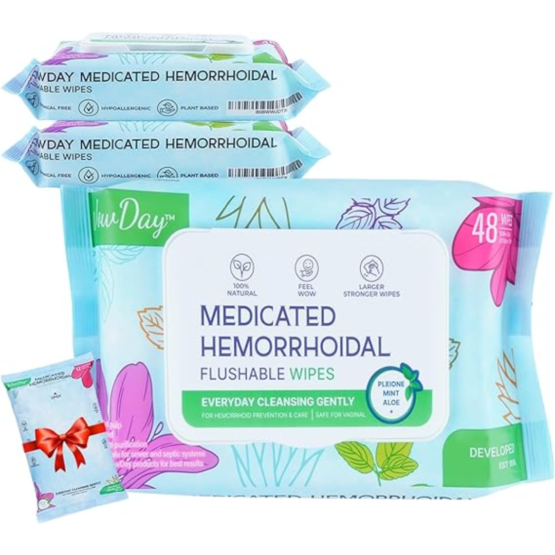 Three Medicated Wipes with Bonus Travel Pack